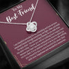 To My Bestie, We cheer And Smile For Each Other, Gift For Friend, BFF Gift, Friendship Gift, Friendship Necklace, Best Friend Gift, Knot Necklace, Happy Wedding Day