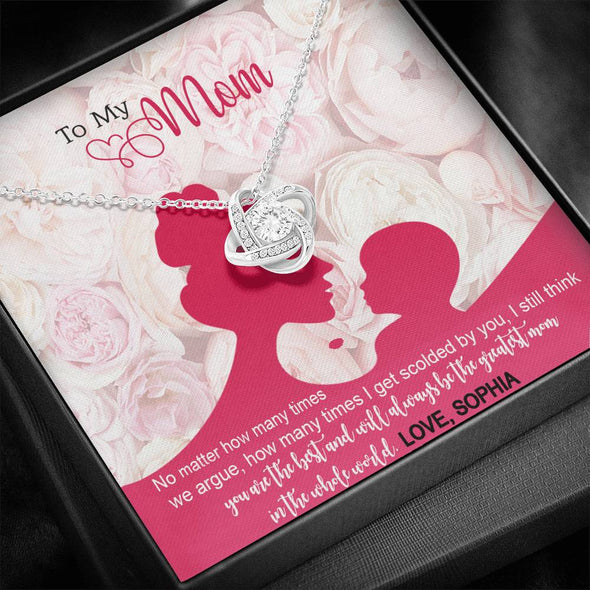 To My Mom, You Are The Best And Will Always Be The Greatest Mom In The World, Custom Pendant, Silver Necklace With Message Card, Anniversary, Birthday, Christmas