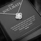 To My Girlfriend/Soulmate/Wife Love Knot Necklace, Silver Pendant For wife, Pendant With Message Card, Couple Jewelry, Gift For Her