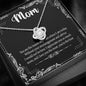 Mom, I Love You The Most, You are The Best Knot Necklace, Gift for Mother's Day, Christmas, Birthday, Silver Jewelry for Her, Present for First Love of Your Life
