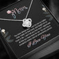 Mom, You Have Been Always There for Me Knot Pendant, Necklace with Message Card, Silver Jewelry for Her, Gift for Mother's Day, Christmas, Birthday