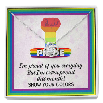To My Daughter, I'm Proud Of You Everyday, Necklace With Message Card, Knot Necklace, Birthday Gift, Gift Ideas For Daughter, Congratulations Gift, Wedding Gift