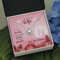 To My Wife, Love Knot Necklace With Message Card, Jewelry For Her, Anniversary, Birthday, Gift For Her, Pendant For Her, Delightful Necklace With Message Card