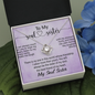 To My Soul Sister, Love Knot Necklace With You Will Always Be The Sister Of My Soul, The Best Friend Of My Heart Message Card, Necklace for Her, Birthday, Gift For Her, Jewelry For Her
