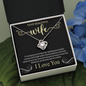 To My Beautiful Wife, Love Knot Necklace With I Would Give You The Ability To See Yourself Through My Eyes Message Card, Birthday, Gift For Her, Jewelry For Her, Pendant For Her