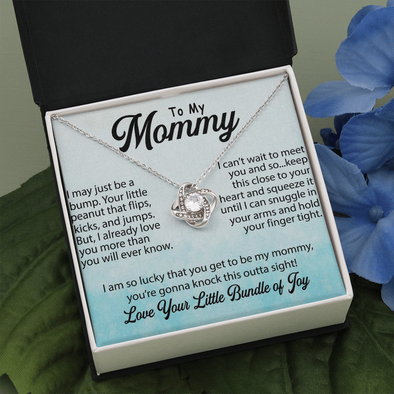 To My Mommy, Love Knot Necklace, Gift For Mom, Mother's Day Special Gift, Mom's Birthday Gift, Pendant for Mom, Jewelry Gift for Mom, Necklace for Mom, Precious Gift For Mom