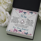 To My Wife, Love Knot Necklace With I Love You More Than You'll Ever Know Message Card, Pendant For Her, Birthday, Anniversary, Gift For Her, Jewelry For Her