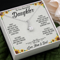 To Our Daughter, Alluring Beauty Necklace With Know That We Are Proud Of You Message Card, Daughter's Day, Birthday Gift For Her, Pendant For Her, Necklace For Her, Jewelry For Her