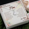 To My Boyfriend's Mom, Alluring Beauty Necklace With Thank You For Welcoming Me Into The Family Message Card, Mother's Day Gift, Birthday, Anniversary, Jewelry For Her, Customized Message Card