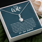 To My Wife, Alluring Beauty Necklace With It Is A Gentle Love Full Of Understanding Message Card, Birthday, Anniversary, Gift For Her, Jewelry For Her, Pendant For Her