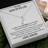 To Love Of My Life, Alluring Beauty Necklace, Customized Pendant For Her, Birthday Gift, Christmas, Anniversary, Gift For Her, Valentine's Day, Jewelry For Her