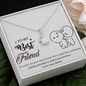 To My Best Friend, Alluring Beauty Necklace With I Pinky Promise To Annoy You Forever Message Card, Birthday, Gift For Her, Jewelry For Her, Necklace for Her, Pendant For Her