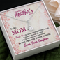 To My Mom, Alluring Beauty Necklace With Thank You For Standing Back So That I May Find My Own Sunshine Message Card, Pendant For Her, Mother's Day Gift, Birthday Gift For Her, Jewelry For Her