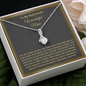 To My Boyfriend's Wonderful Mom, Alluring Beauty Necklace With Thanks For Raising The Man Of My Dream Message Card, Mother's Day Gift, Birthday, Anniversary, Gift For Her, Pendant For Her, Jewelry For Her