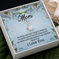 Mom, Alluring Beauty Necklace With For All The Words That Sometimes Go Unspoken Message Card, Jewelry For Her, Mother's Day Gift, Anniversary, Birthday Gift For Her, Pendant For Her