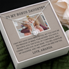 To My Bonus Daughter, Alluring Beauty Necklace, Customized Picture And Name Necklace With Message Card, Gift Pendant For Her, Christmas, Birthday, Anniversary, Gift For Her, Jewelry For Her