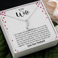 To My Wife, Alluring Beauty Necklace With Thank You For Being My Dearest Wife Message Card, Jewelry For Her, Birthday Gift, Anniversary, Gift For Her, Pendant For Her