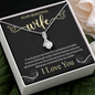 To My Beautiful Wife, Alluring Beauty Necklace With I Would Give You The Ability To See Yourself Through My Eyes Message Card, Birthday, Gift For Her, Jewelry For Her, Pendant For Her