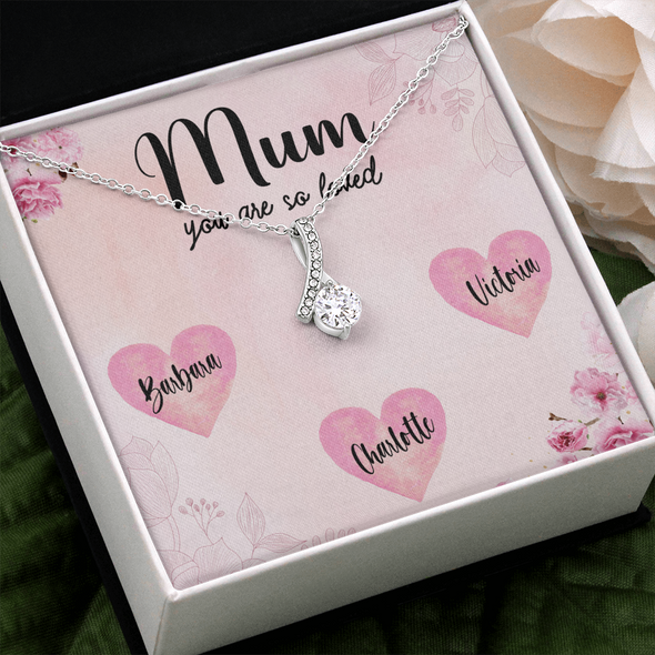 Mum Customized Pendant, Alluring Beauty Necklace, Customized Pendant For Her, Mother's Day Gift, Birthday Gift, Christmas, Anniversary, Gift For Her, Valentine's Day, Jewelry For Her