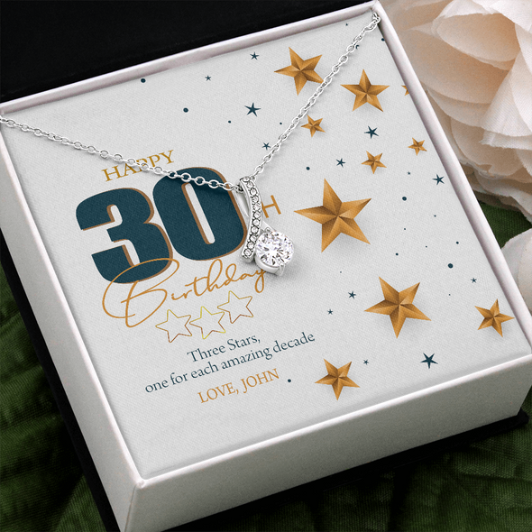 Customized Birthday Name & Age, Alluring Beauty Necklace, Gift For Mom/Wife/Girlfriend/Sister, Best Birthday Gift For Her, Jewelry For Her, Precious Gift For Her, Necklace For Her