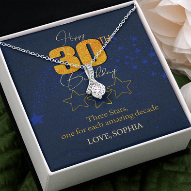 Customized Birthday Name & Age, Alluring Beauty Necklace, Gift For Mom/Wife/Girlfriend/Sister, Best Birthday Gift For Her, Necklace For Her, Precious Gift For Her, Jewelry For Her