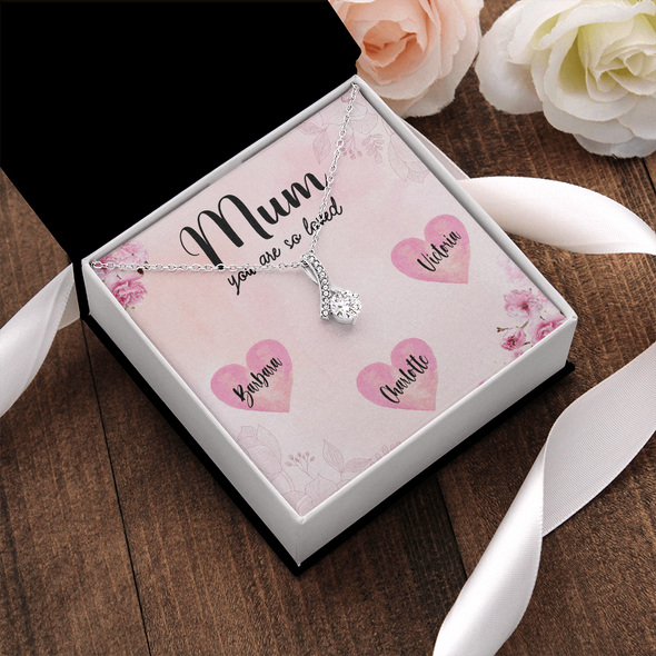 Mum Customized Pendant, Alluring Beauty Necklace, Customized Pendant For Her, Mother's Day Gift, Birthday Gift, Christmas, Anniversary, Gift For Her, Valentine's Day, Jewelry For Her