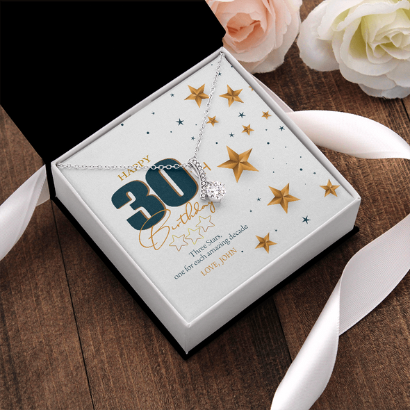 Customized Birthday Name & Age, Alluring Beauty Necklace, Gift For Mom/Wife/Girlfriend/Sister, Best Birthday Gift For Her, Jewelry For Her, Precious Gift For Her, Necklace For Her