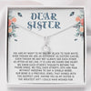 Dear Sister, You Are My Night To My Day, Necklace With Message Card, Alluring Beauty Necklace, Raksha Bandhan Gift, Gift Ideas For Sister, Birthday Gift