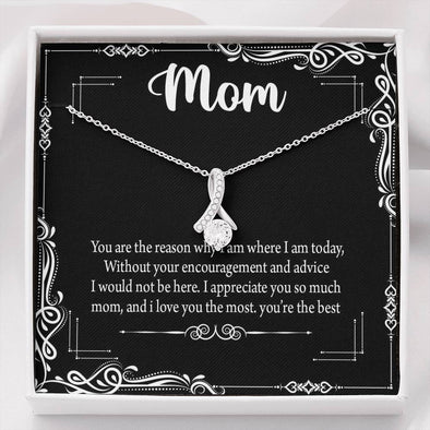 To My Mom, I Appreciate You So Much Mom, Gift For Mother, Necklace With Message Card, Silver Pendant For Mother, Alluring Beauty Necklace, Jewelry For Her