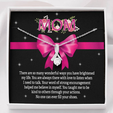 To My Mom, You Are Always There With Love To Listen When I Need To Talk, Alluring Beauty Necklace, Jewelry For Her, Silver Pendant, Necklace With Message Card