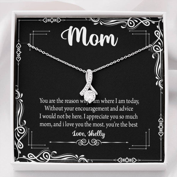 To My Mom, I Appreciate You So Much Mom, Necklace With Message Card, Customized Necklace, Silver Alluring Beauty Necklace, Gift Ideas For Mom, Happy Mother's Day