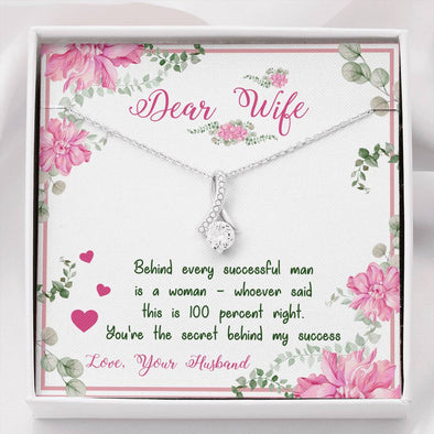 Alluring Beauty Necklace For Wife, Silver Pendant For wife, Couple Collection, Necklace With Message Card, Jewelry For Her, Gift For Valentine's Day, Christmas, Anniversary