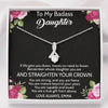 To My Daughter, You Are True Gift From Above, Alluring Beauty Necklace, Customized Necklace, Silver Necklace With Message Card, Custom Pendant, Birthday Girl