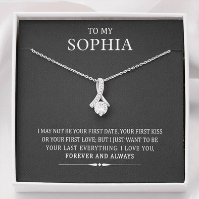 My Dear Wife, I Just Want To Be Your Last Everything, Gift From Husband, Couple Customized Jewelry, Valentine's Gift Personalized Alluring Beauty Necklace