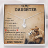 To My Daughter, Never Forget That I Love You, Necklace With Message Card, Gift Ideas For Daughter, Birthday Gift,  Alluring Beauty Necklace, Customize Necklace