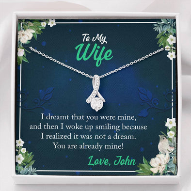 Customized Silver alluring Beauty Necklace, To My Wife You are Already Mine Necklace, Jewelry For Her, Couple Custom Gifts, Gift From Husband to Wife