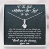 Dear Mom, Thank You For Sharing Your Son, Future Mother In Law Necklace With Message Card, Mother Day Necklace, Ideas For Her, Alluring Necklace, Birthday Gift, Christmas Gift