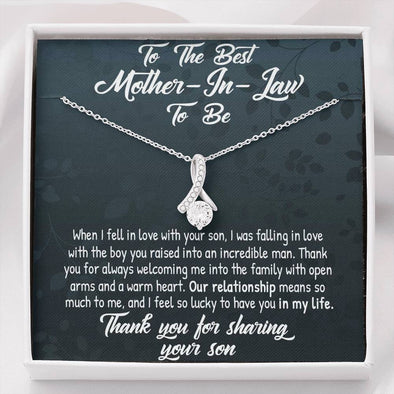 Dear Mom, Thank You For Sharing Your Son, Future Mother In Law Necklace With Message Card, Mother Day Necklace, Ideas For Her, Alluring Necklace, Birthday Gift, Christmas Gift
