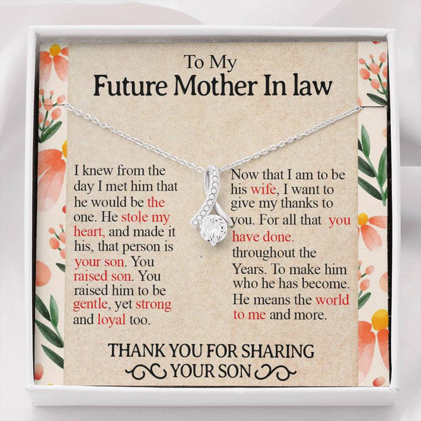 Future Mother In Law Necklace With Message Card, Mother Day Necklace, Ideas For Her, Alluring Necklace, Birthday Gift, Mother in Law Gifts For Christmas, Mother in Law Jewelry