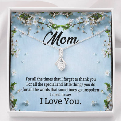 To My Mom, I Need To Say I Love You, Jewelry For Her, Silver Pendant For Mom, Necklace With Message Card, Happy Mother's Day, Gift Ideas For Mother/Daughter
