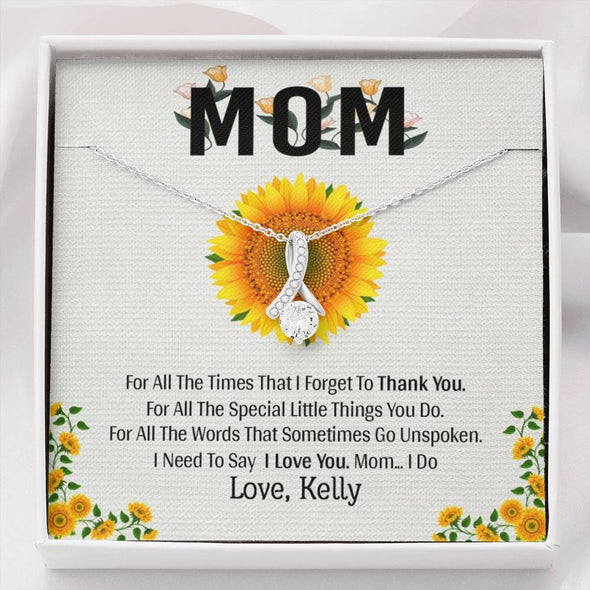 To My Mom, I Need To Say I Love You Mom, Necklace With Message Card, Customized Necklace, Silver Alluring Beauty Necklace, Happy Mother's Day, Gift Ideas For Mom
