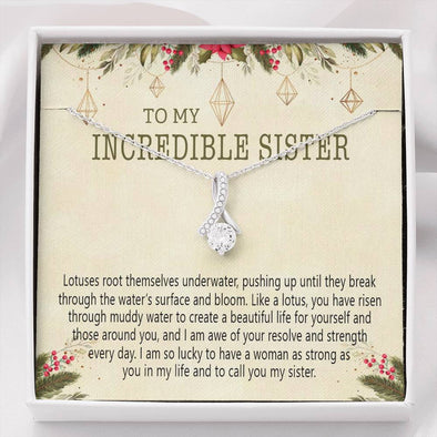 To My Incredible Sister, Necklace With Message Card, Alluring Beauty Necklace, Raksha Bandhan Gift, Gift Ideas For Sister, Birthday Gift, Brother To Sister