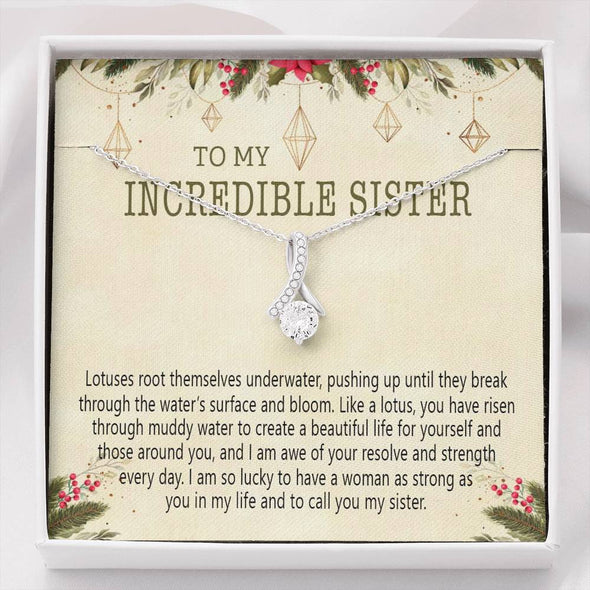 To My Incredible Sister, Necklace With Message Card, Alluring Beauty Necklace, Raksha Bandhan Gift, Gift Ideas For Sister, Birthday Gift, Brother To Sister