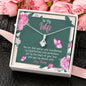 My Dear Wife, Just By The Touch Of Your Love You Transferred My Imperfections Into Perfections, Jewelry For Her, Alluring Beauty Necklace With Message Card