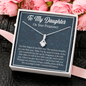 To My Daughter On Your Pregnancy, Alluring Beauty Necklace Gift With Pregnancy Is The Only Time When You Fall in Love Message Card, Pregnancy Gift For Your Daughter, Pendant For Her, Necklace For Her