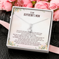 To My Boyfriend's Mom, Alluring Beauty Necklace With Thank You For Raising The Perfect Man Message Card, Mother's Day Gift, Anniversary, Birthday, Jewelry For Her, Pendant For Her