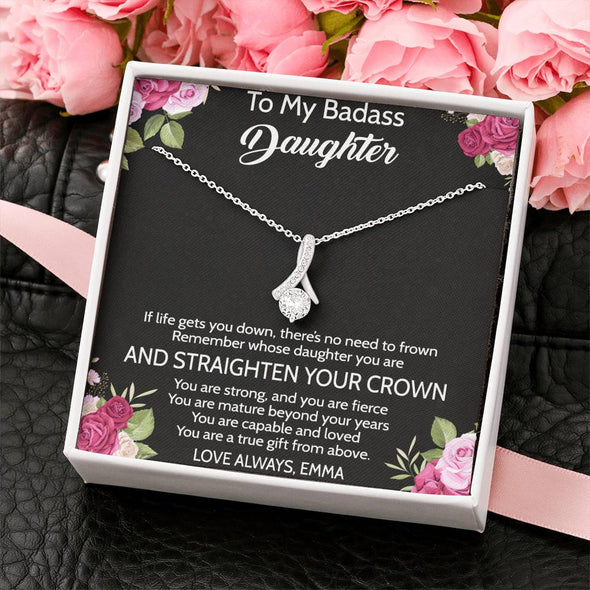 To My Daughter, You Are A True Gifts From Above, Necklace With Message Card, Birthday Gift, Gift Ideas For Daughter, Customize Necklace, Alluring Beauty Necklace