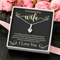 To My Beautiful Wife, Alluring Beauty Necklace With I Would Give You The Ability To See Yourself Through My Eyes Message Card, Birthday, Gift For Her, Jewelry For Her, Pendant For Her