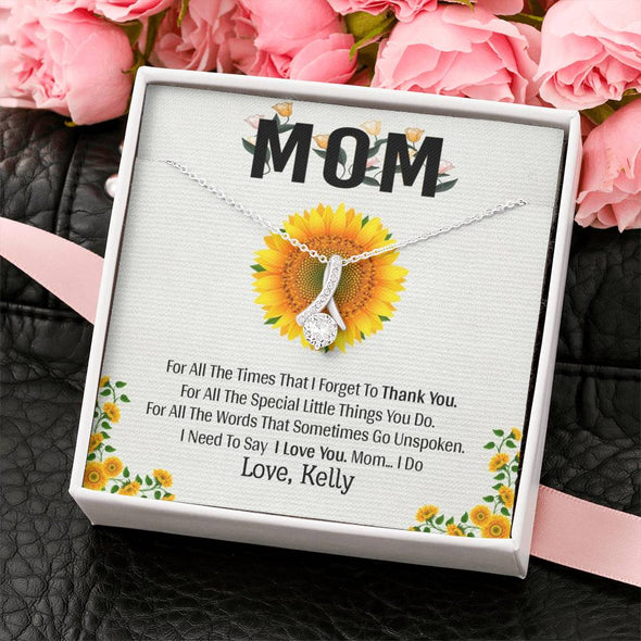 To My Mom, I Need To Say I Love You Mom, Necklace With Message Card, Customized Necklace, Silver Alluring Beauty Necklace, Happy Mother's Day, Gift Ideas For Mom