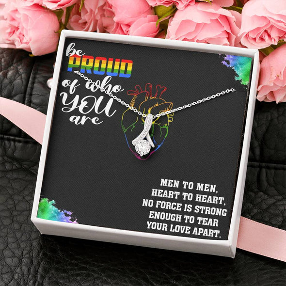 Gay pride jewelry, Proud Of Who You Are, Love is Love Jewelry, Necklace For LGBT Couples, Alluring Beauty Necklace, Love Equality Jewelry, Pride Month Gift, Scripted Love Necklace